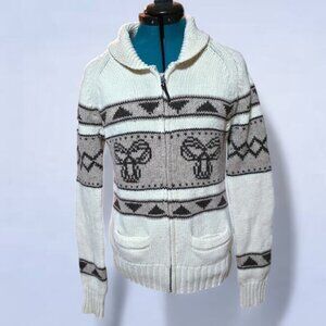 Aritzia TNA Sea‎ to Sky Cowichan Style Lambswool Sweater - Size Large